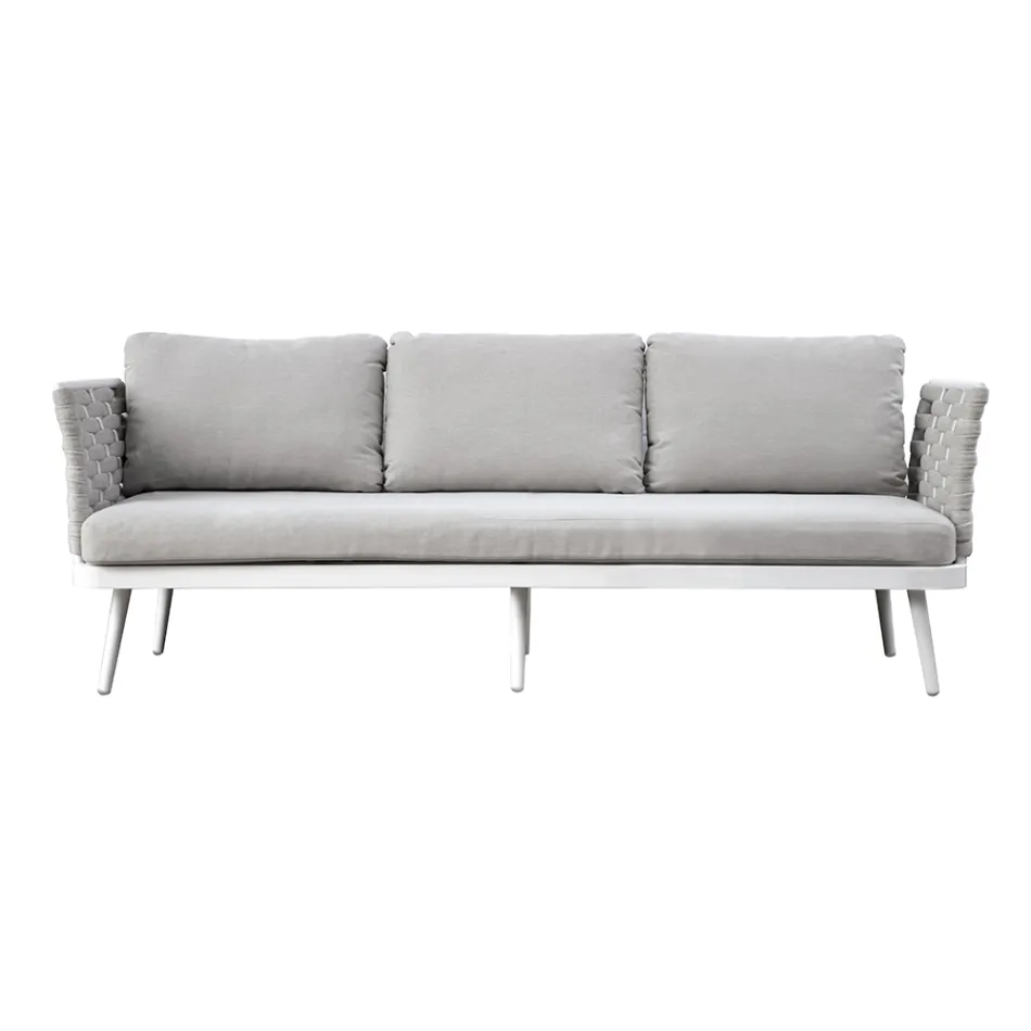 Salon d'extérieur avec table basse en aluminium de différentes couleurs - Harmony Viadurini