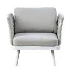 Salon d'extérieur avec table basse en aluminium de différentes couleurs - Harmony Viadurini