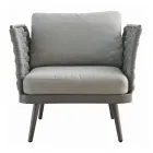 Salon d'extérieur avec table basse en aluminium de différentes couleurs - Harmony Viadurini