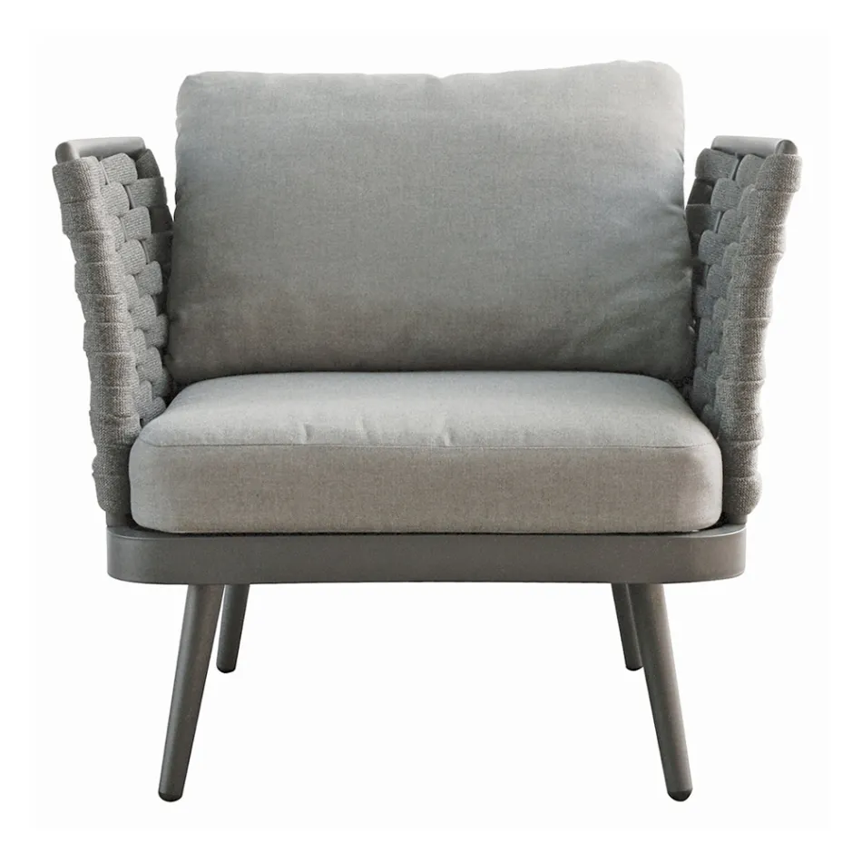 Salon d'extérieur avec table basse en aluminium de différentes couleurs - Harmony Viadurini