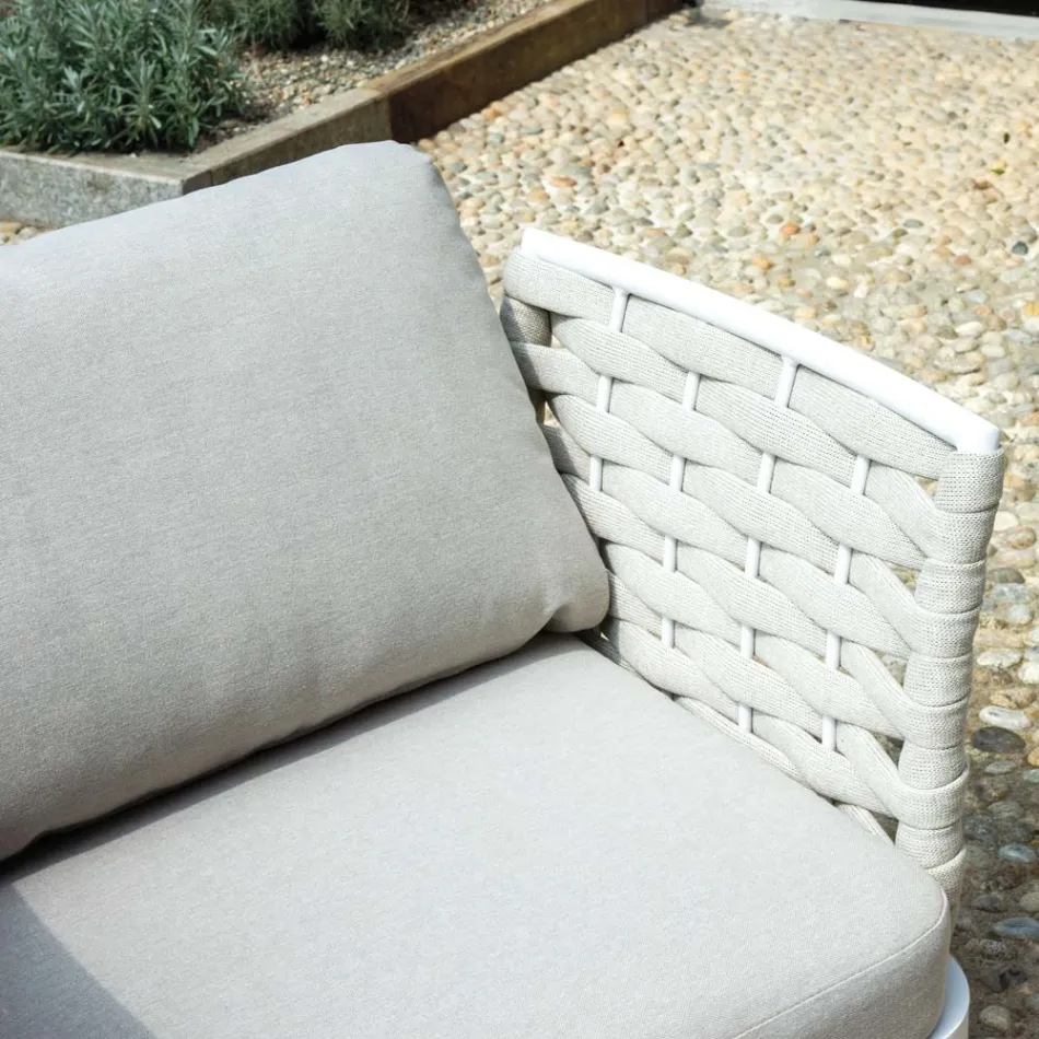 Salon d'extérieur avec table basse en aluminium de différentes couleurs - Harmony Viadurini