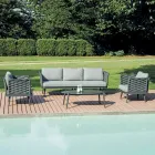 Salon d'extérieur avec table basse en aluminium de différentes couleurs - Harmony Viadurini