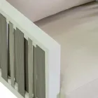 Salon d'extérieur en aluminium blanc et coussins crème - Relaz Viadurini