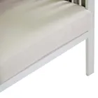 Salon d'extérieur en aluminium blanc et coussins crème - Relaz Viadurini