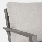 Salon d'extérieur en aluminium avec coussins recouverts de tissu - Armonia Viadurini
