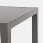 Salon d'extérieur en aluminium avec coussins recouverts de tissu - Armonia Viadurini