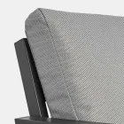 Salon d'extérieur en aluminium avec coussins recouverts de tissu - Armonia Viadurini