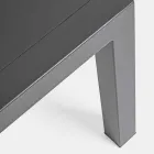 Salon d'extérieur en aluminium avec coussins recouverts de tissu - Armonia Viadurini