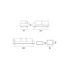 Salon d'extérieur en aluminium noir avec table basse en céramique - Ghislain Viadurini