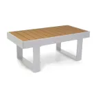 Salon d'extérieur en aluminium et accoudoirs en polywood - City Viadurini