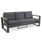 Salon d'extérieur en aluminium et accoudoirs en polywood - City Viadurini