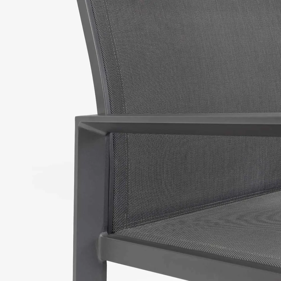 Salon de jardin avec 1 canapé, 2 fauteuils et 1 table basse - Plan Viadurini