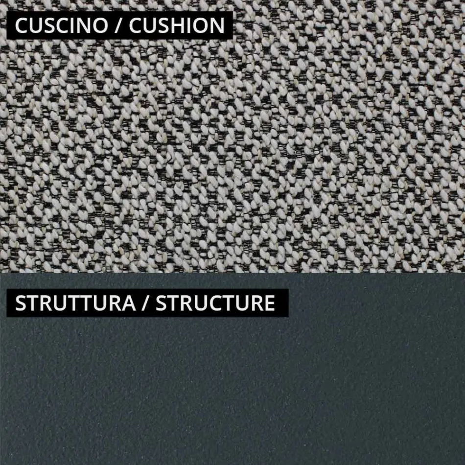 Salon de jardin avec 1 canapé et 2 fauteuils Made in Italy - Jardinière Viadurini