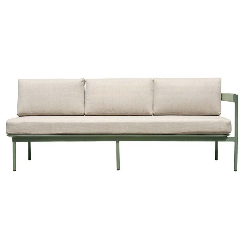 Salon de jardin avec 2 canapés et 1 table basse en aluminium - Daisy Viadurini