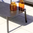 Salon de jardin avec 2 fauteuils, 1 canapé et 1 table en aluminium - Minni Viadurini