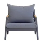 Salon de jardin avec 2 fauteuils, 1 canapé et 1 table en aluminium - Minni Viadurini