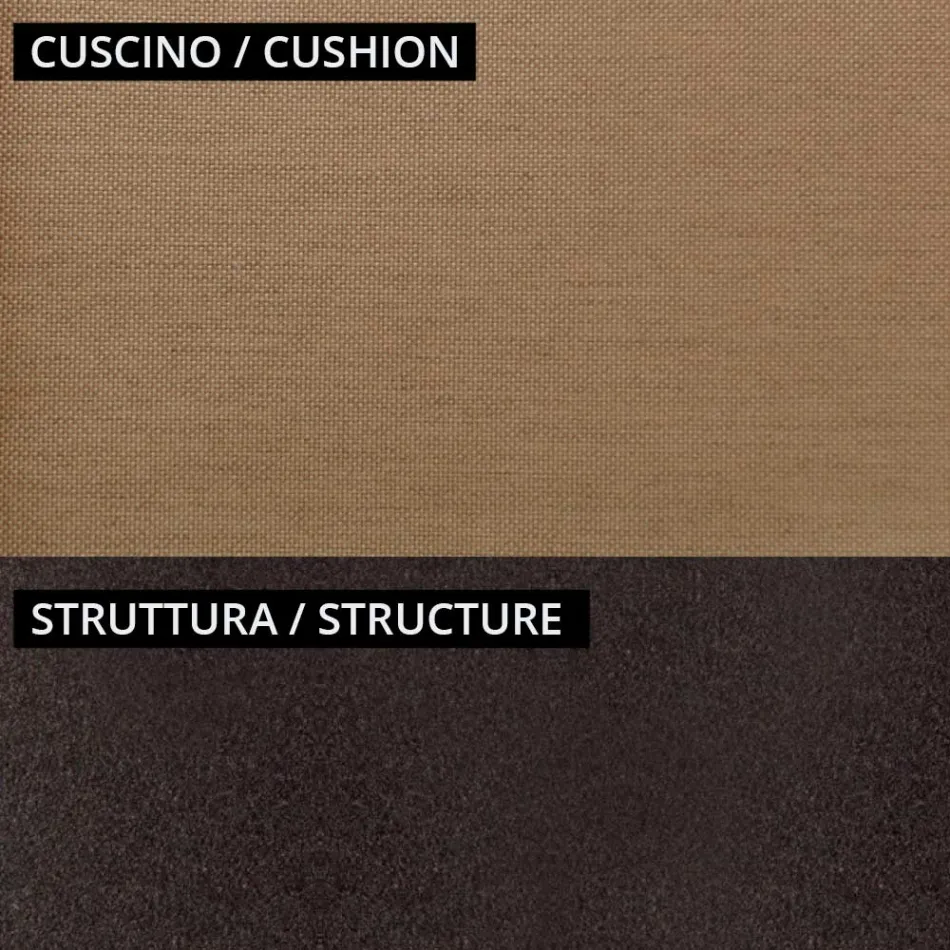 Salon de jardin avec 2 fauteuils et 1 canapé 2 places Made in Italy - Fontana Viadurini