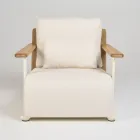 Salon de jardin avec canapé, 2 fauteuils et table basse - Montorio Viadurini