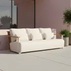 Salon de jardin avec canapé, 2 fauteuils et table basse - Montorio Viadurini