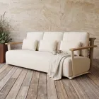 Salon de jardin avec canapé, 2 fauteuils et table basse - Montorio Viadurini