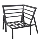 Salon de jardin avec canapé et table basse en aluminium - Label Viadurini