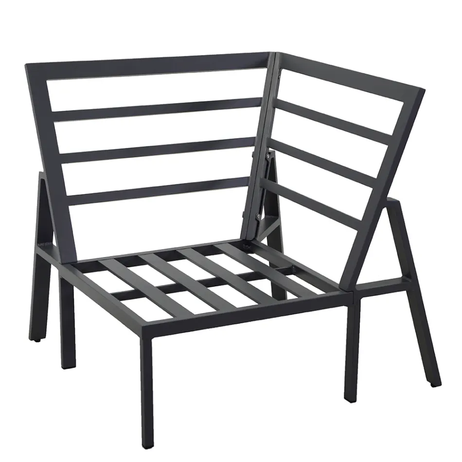 Salon de jardin avec canapé et table basse en aluminium - Label Viadurini