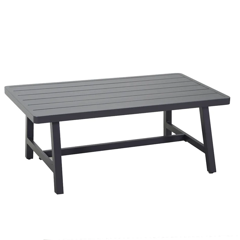 Salon de jardin avec canapé et table basse en aluminium - Label Viadurini