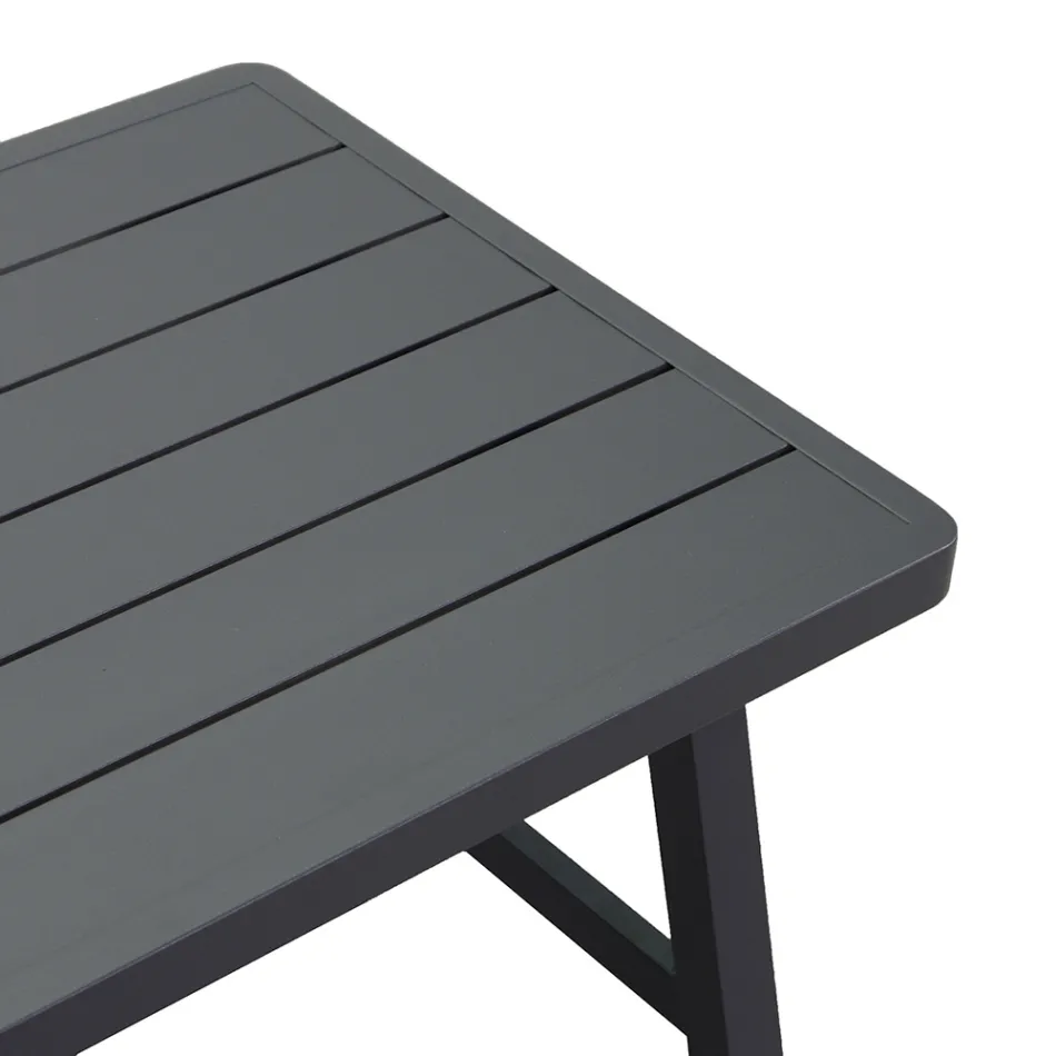 Salon de jardin avec canapé et table basse en aluminium - Label Viadurini