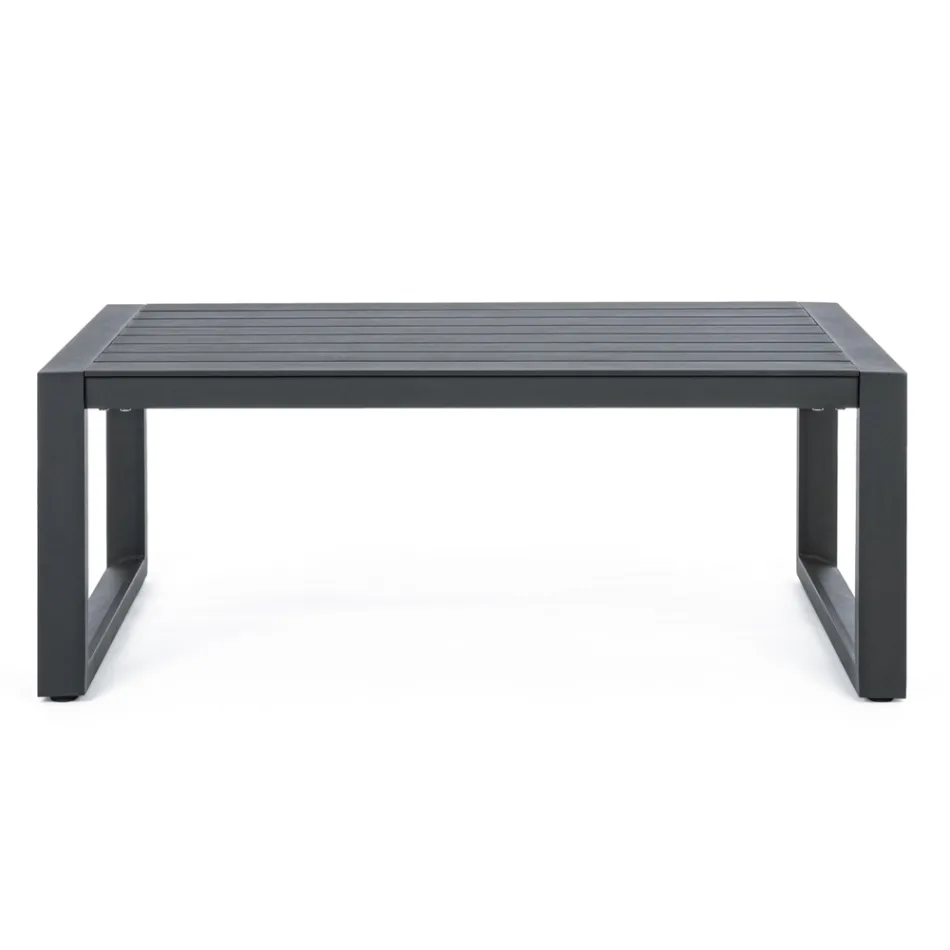 Salon de Jardin Design Aluminium Blanc ou Noir - Milk Rain Viadurini