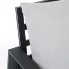 Salon de Jardin Design Aluminium Blanc ou Noir - Milk Rain Viadurini