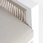 Salon de Jardin Design Aluminium Blanc ou Noir - Milk Rain Viadurini