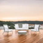 Salon de jardin en Aluminium et Tissage de Corde - Asteria Viadurini