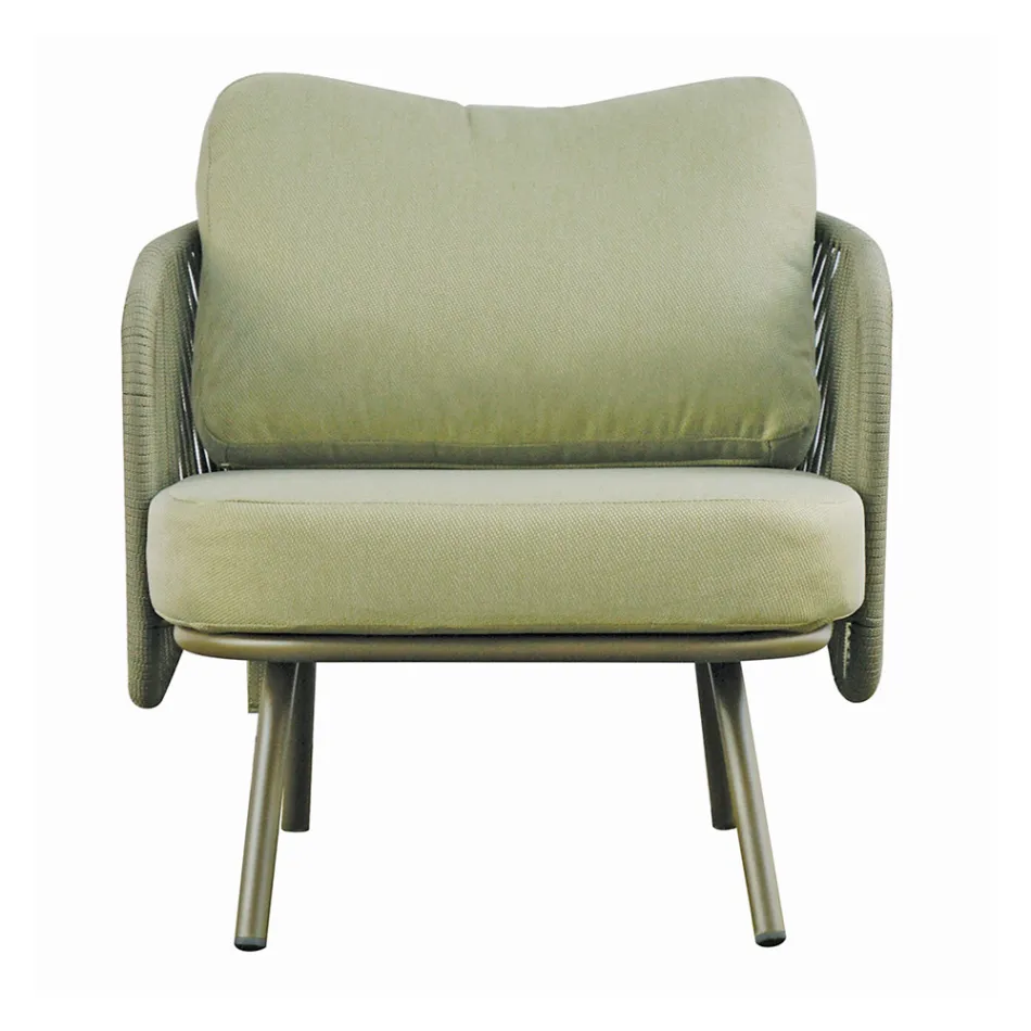 Salon de jardin en aluminium rouge ou vert - Regalrise Viadurini