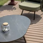 Salon de jardin en aluminium rouge ou vert - Regalrise Viadurini