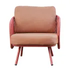 Salon de jardin en aluminium rouge ou vert - Regalrise Viadurini