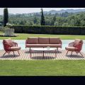 Salon de jardin en aluminium rouge ou vert - Regalrise