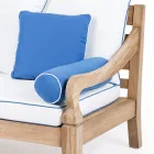 Salon de jardin en bois de teck naturel brossé - Artes Viadurini