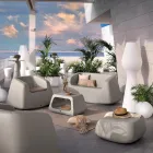 Salon de jardin en polyéthylène coloré Made in Italy 4 pièces - Nibs Viadurini