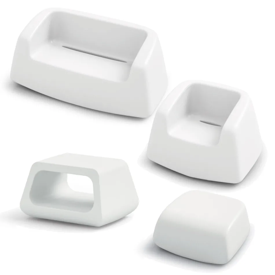 Salon de jardin en polyéthylène coloré Made in Italy 4 pièces - Nibs Viadurini