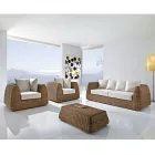 Ensemble de jardin en poly rotin tissé à la main - Charlie Viadurini