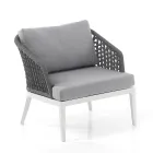 Salon intérieur et extérieur avec 2 fauteuils, 1 canapé et 1 table basse - Sortir Viadurini