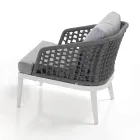Salon intérieur et extérieur avec 2 fauteuils, 1 canapé et 1 table basse - Sortir Viadurini
