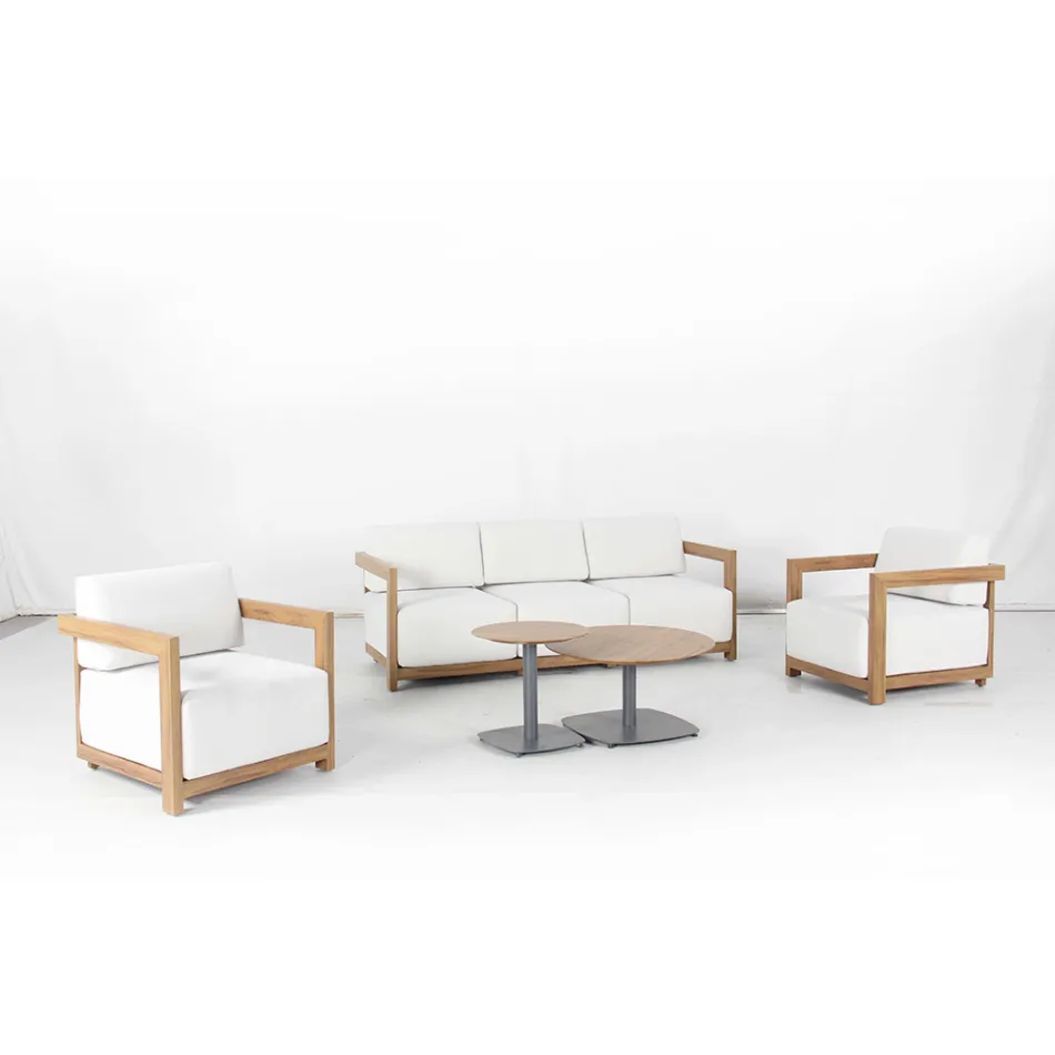 Salon en aluminium avec effet bois par transfert thermique - Camper Viadurini