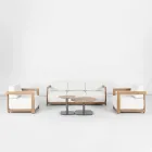 Salon en aluminium avec effet bois par transfert thermique - Camper Viadurini