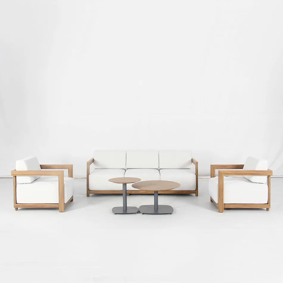 Salon en aluminium avec effet bois par transfert thermique - Camper Viadurini