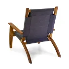 Salon en bois d'acacia huilé, couleur naturelle et tissu - Bottega Viadurini