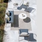 Salon de jardin avec fauteuils et canapé en métal Made in Italy - Prato Viadurini
