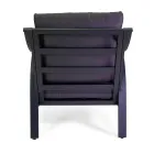 Salon en aluminium avec accoudoirs en teck brésilien - Agenda Viadurini