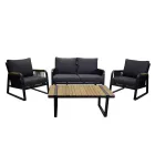 Salon en aluminium avec détails en teck brésilien - Agenda Viadurini