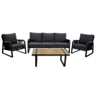 Salon en aluminium avec détails en teck brésilien - Agenda Viadurini